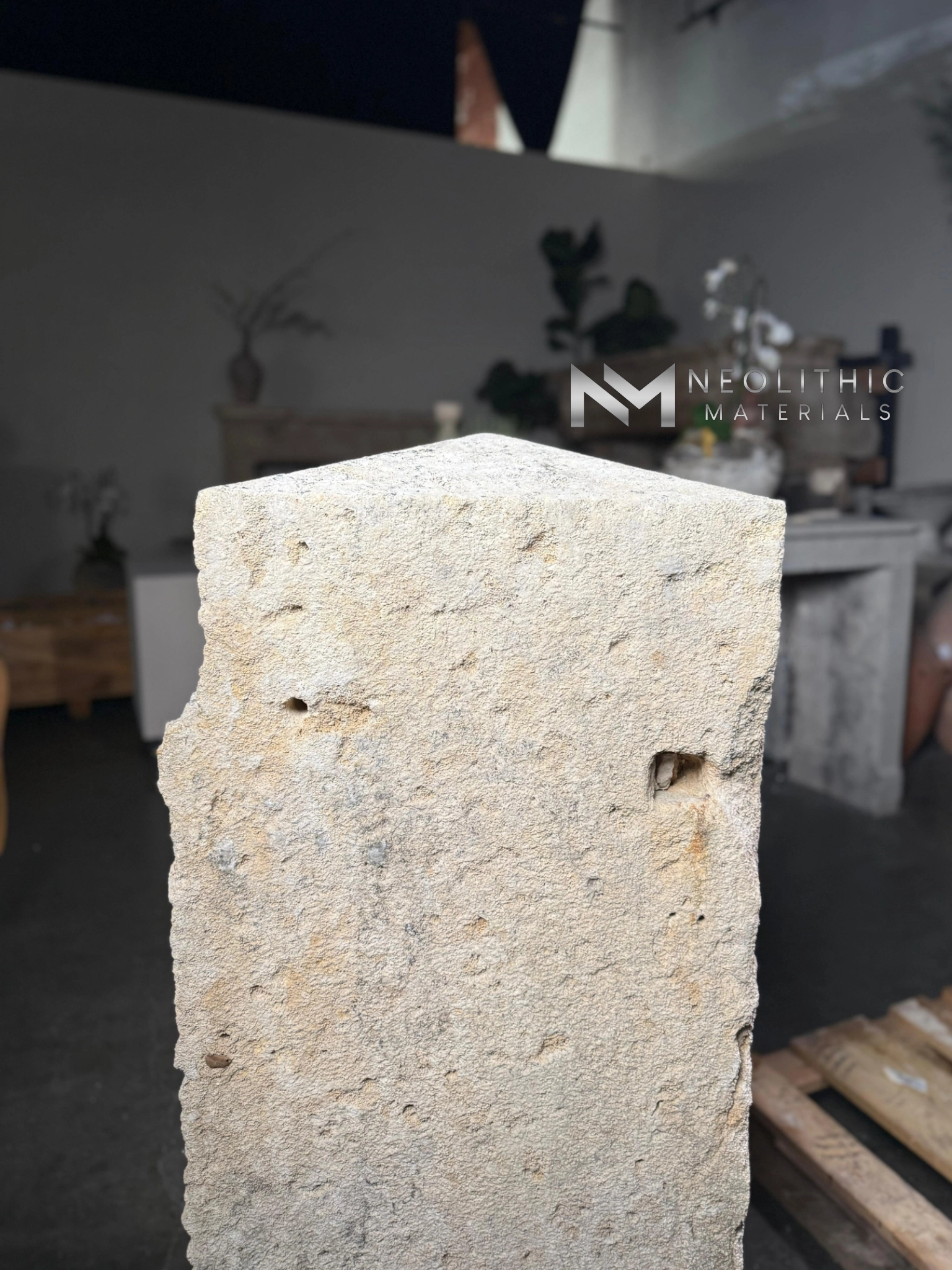 French Antique Limestone Pillars - Image 6